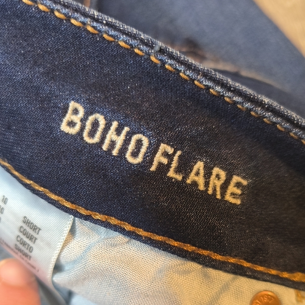 Boho Mid Rise Flare w/29" Inseam🦅 American Eagle Denim Jeans Size 10 sac341 - Picture 5 of 6
